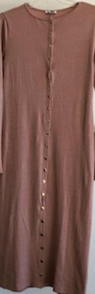 Muave Maxi dress with buttons - Picture 2 of 8